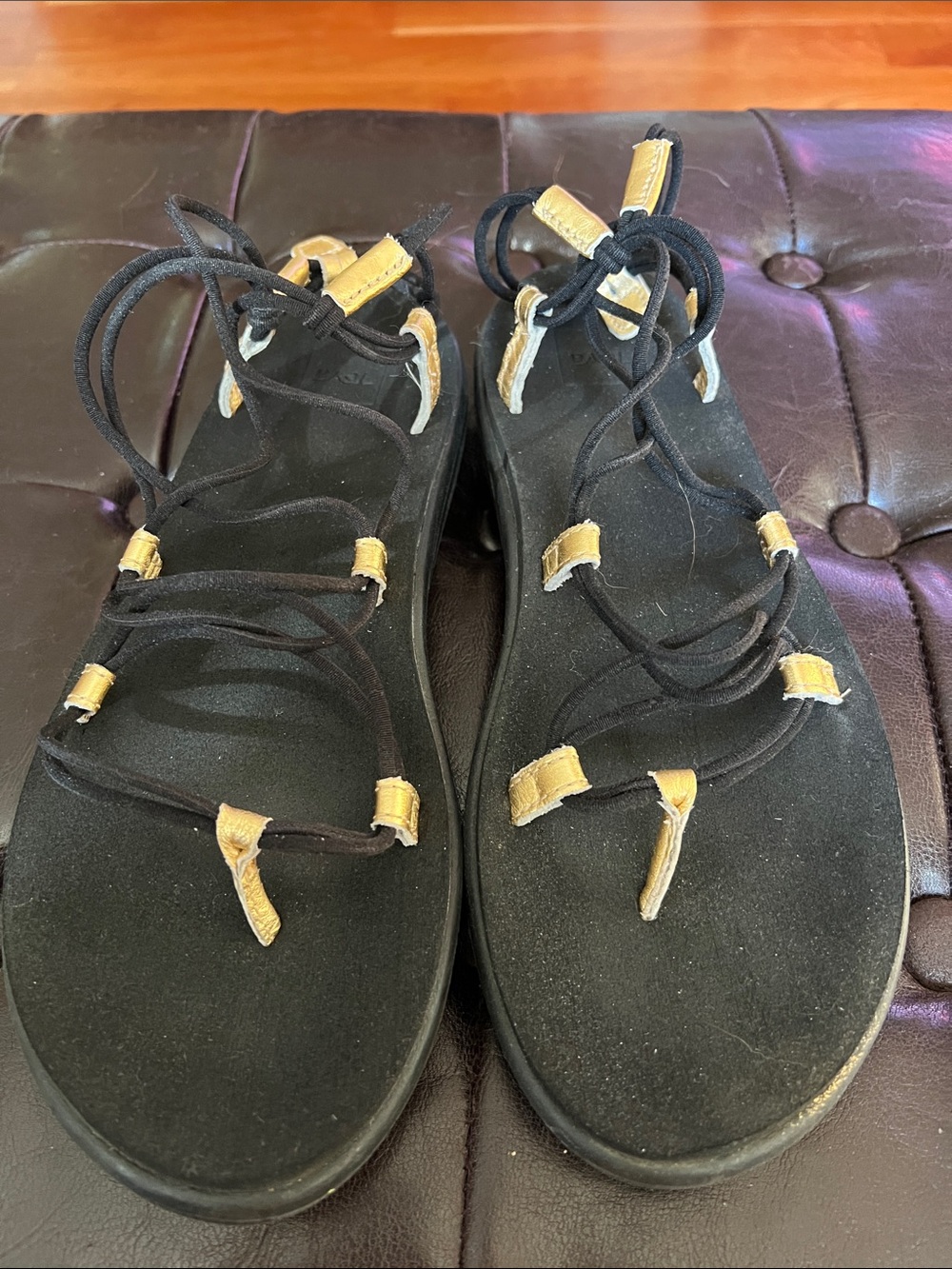 Teva Voya Infinity Sandals with Gold Strap Accents